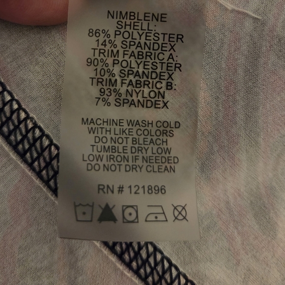 Title Nine Trouble Dress Nimblene Sports Bra 140948 Racer Back‎ Pull Zip Paisley - Picture 7 of 9